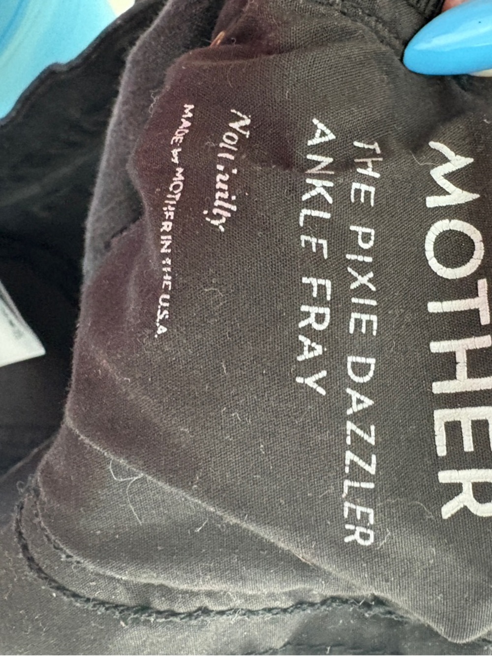 MOTHER The Pixie Dazzler Ankle Fray Jeans - Black